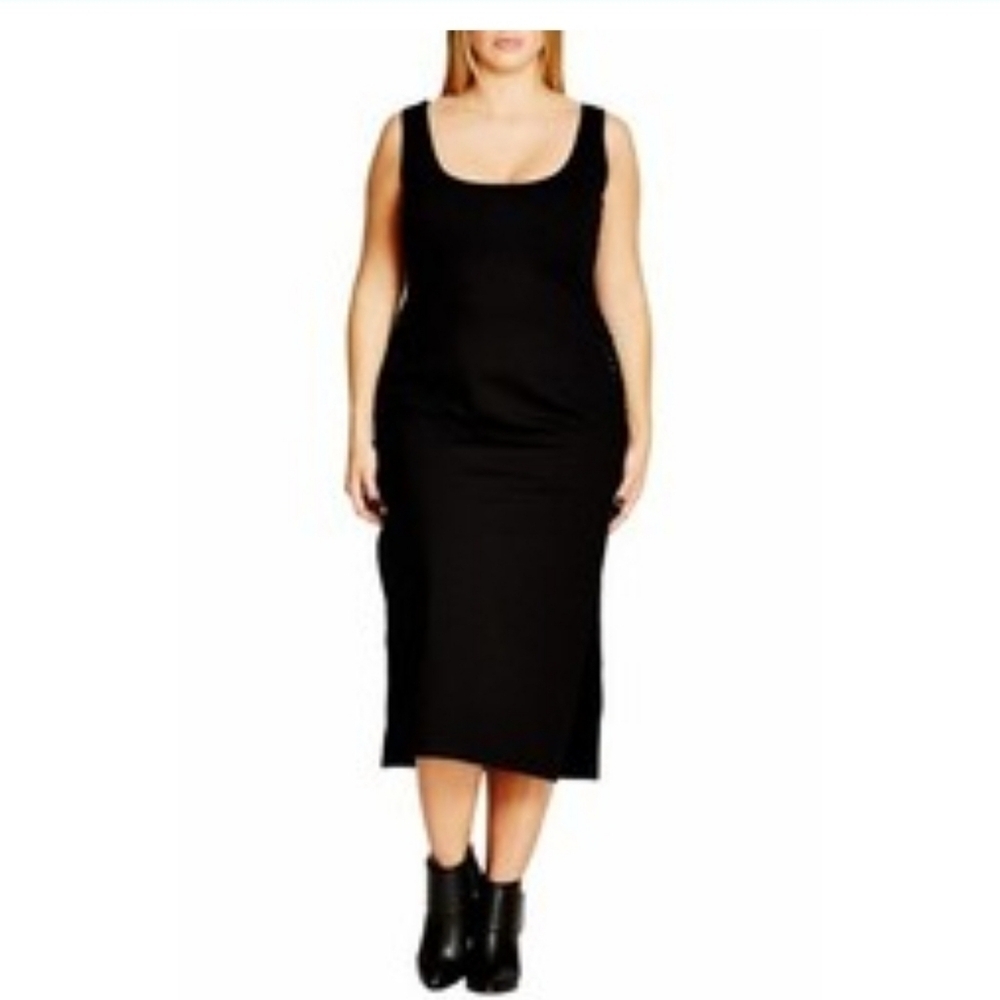 Ladies City Chic Plus Diva Side Weave Bodycon dress sz XXL